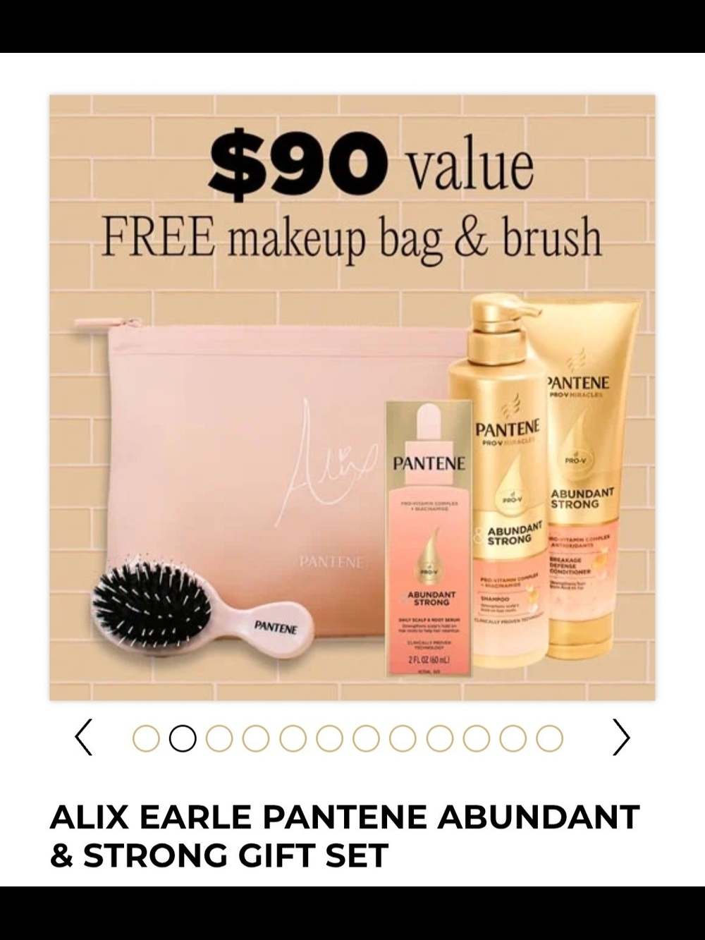 Pantene Abundant & Strong Gift Set - Pink & Gold